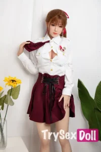 170cm 5ft6 Red Short Skirt Sexy Sex Dolls Uniform Glamorous TPE Sex Dolls