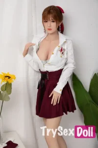 170cm 5ft6 Red Short Skirt Sexy Sex Dolls Uniform Glamorous TPE Sex Dolls