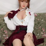 170cm 5ft6 Red Short Skirt Sexy Sex Dolls Uniform Glamorous TPE Sex Dolls
