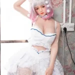 170cm 5ft6 White Dress Fantasy Silicone Dolls Fantasy White Outfit Sex Dolls