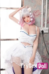 170cm 5ft6 White Dress Fantasy Silicone Dolls Fantasy White Outfit Sex Dolls