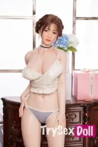 170cm 5ft6 White Strap Silicone Sex Dolls Charming Big Breasted Sex Dolls