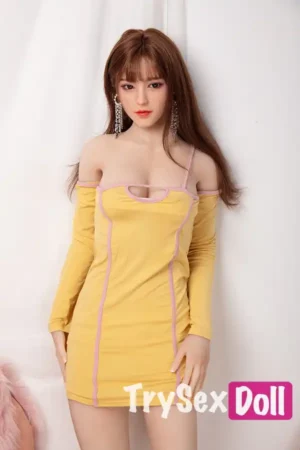 170cm 5ft6 Yellow Dress TPE Sex Dolls Cute Busty Young Sexy Dolls
