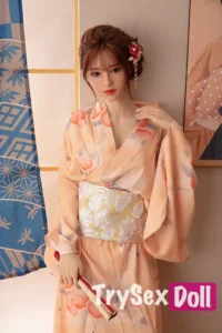 170cm 5ft6 Yellow Kimono TPE Sex Dolls Busty Realistic Sexy Body Dolls