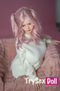 75cm 2ft5 Pink Double Ponytail Torso Sex Dolls TPE Big Breast Sex Dolls