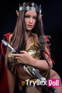 168cm 5ft6 Fantasy Elf Queen Sex Dolls Crown Princess Love Dolls F Cup