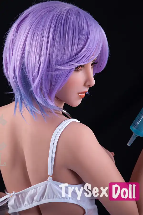 168cm 5ft6 Purple Hair Nurse Sex Dolls Sexy Nurse Costume Love Dolls F Cup