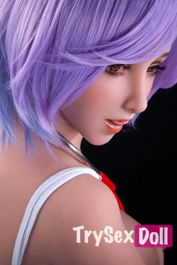 168cm 5ft6 Purple Hair Nurse Sex Dolls Sexy Nurse Costume Love Dolls F Cup