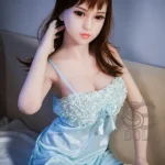 146cm 4ft8 Light Blue Spaghetti Strap Sex Dolls F Cup