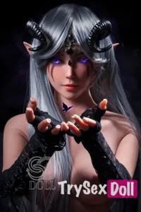150cm 4ft9 Fantasy Demon Girl Sex Dolls Elf Horned Realistic Love Dolls E Cup