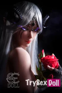 150cm 4ft9 Fantasy Demon Girl Sex Dolls Elf Horned Realistic Love Dolls E Cup