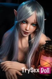 150cm 4ft9 Silver Haired Seductive Sex Dolls E Cup