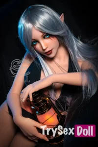 150cm 4ft9 Silver Haired Seductive Sex Dolls E Cup