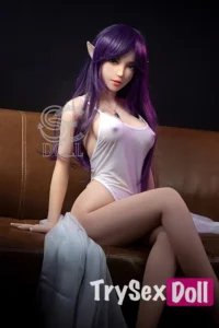 151cm 5ft Purple Haired Elf TPE Sex Dolls E Cup