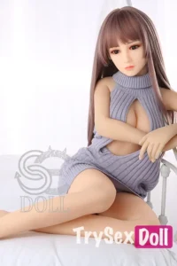 151cm 5ft Purple Sweater Mini Skirt Sex Dolls High Quality TPE Love Dolls E Cup