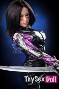 151cm 5ft Short Haired Leather Sex Dolls Cool Slim Sex Dolls E Cup