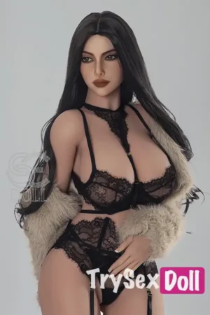 157cm 5ft2 Black Lace Lingerie Sexy Sex Dolls TPE Realistic Sex Dolls H Cup