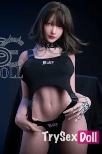 157cm 5ft2 Gothic Style Big Breasted Sex Dolls Realistic Brunette Fantasy Dolls H Cup