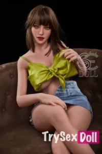 157cm 5ft2 Green Strappy Large Breasted Sex Dolls Attractive Sex Dolls H Cup