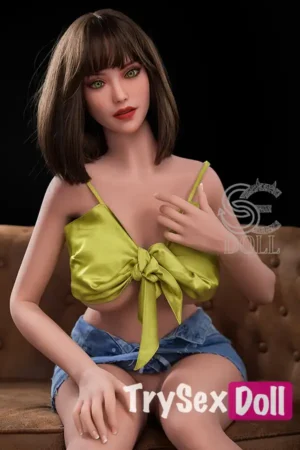 157cm 5ft2 Green Strappy Large Breasted Sex Dolls Attractive Sex Dolls H Cup
