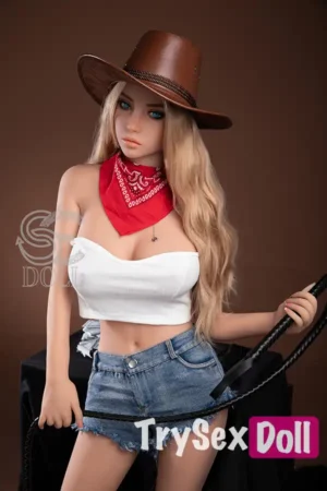 158cm 5ft2 Blonde Cowboy Style Sex Dolls High Quality TPE Love Dolls D Cup