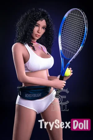 159cm 5ft2 Curly Hair Sporty Love Dolls Athletic Big Breasted Dolls H Cup