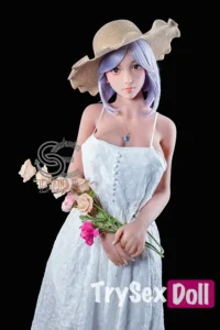 161cm 5ft3 White Camisole Dress Sex Dolls Elegant Realistic TPE Dolls F Cup