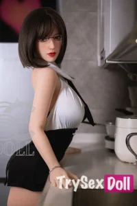 161cm 5ft3 Black Silk Sexy Sex Dolls Fantasy Adult Love Dolls F Cup