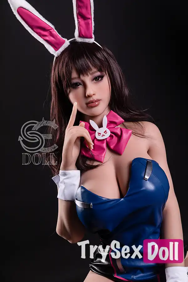 161cm 5ft3 Blue Leather Large Breasted Sex Dolls Athletic Big Breasted Dolls F Cup