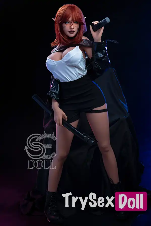 161cm 5ft3 Leather Big Breast Sexy Sex Dolls Elegant Realistic TPE Dolls F Cup