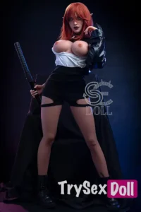 161cm 5ft3 Leather Big Breast Sexy Sex Dolls Elegant Realistic TPE Dolls F Cup