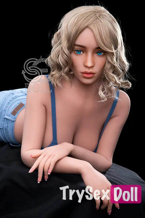 161cm 5ft3 Short Blonde Sexy Love Dolls Blue Bra Casual Style Dolls G Cup
