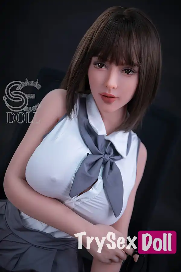 161cm 5ft3 Uniform Skirt Big Breasted Sex Dolls Busty Realistic Love Dolls F Cup