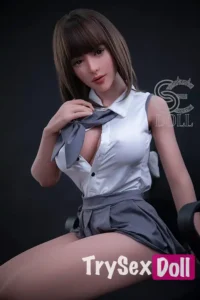 161cm 5ft3 Uniform Skirt Big Breasted Sex Dolls Busty Realistic Love Dolls F Cup