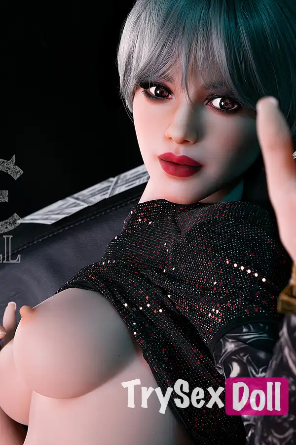 163cm 5ft4 Black Lace Hooded Sex Dolls Seductive Cozy Style Dolls E Cup