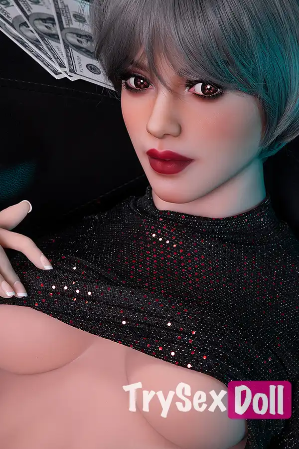 163cm 5ft4 Black Lace Hooded Sex Dolls Seductive Cozy Style Dolls E Cup