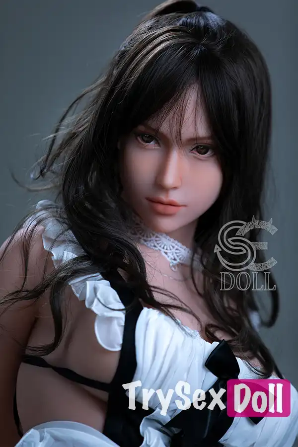 163cm 5ft4 Black Maid Outfit Sexy Sex Dolls Realistic Romantic Dolls D Cup