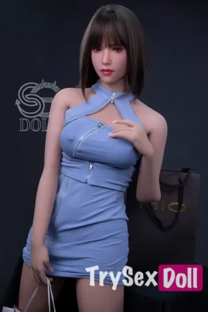 163cm 5ft4 Blue Tight Dress Sexy Love Dolls Realistic Asian Love Dolls E Cup
