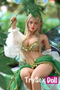 163cm 5ft4 Green Elf Costume Sex Dolls Realistic Big Breast Sex Dolls E Cup