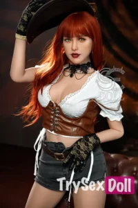 163cm 5ft4 Leather Corset Realistic Sex Dolls Western Themed TPE Dolls E Cup