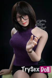 163cm 5ft4 Sexy Office Lady Sex Dolls Elegant Purple Top Sex Dolls E Cup
