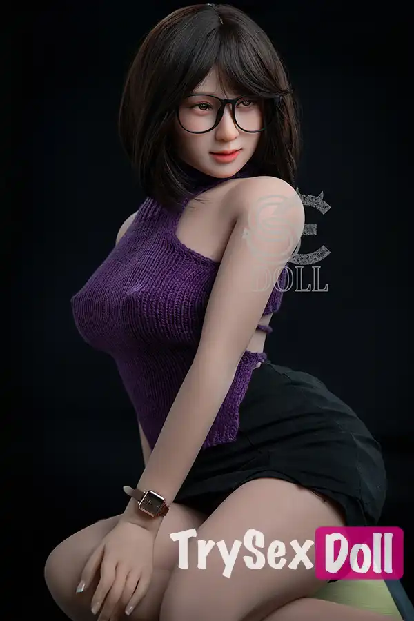 163cm 5ft4 Sexy Office Lady Sex Dolls Elegant Purple Top Sex Dolls E Cup