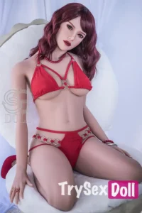 163cm 5ft4 Sexy Red Lingerie Sex Dolls Seductive Cozy Style Dolls E Cup