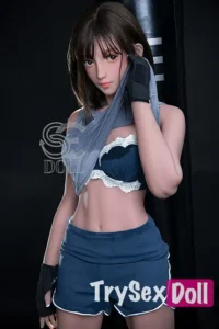 166cm 5ft5 Athletic Body Realistic Sex Dolls Blue Workout Outfit Dolls C Cup