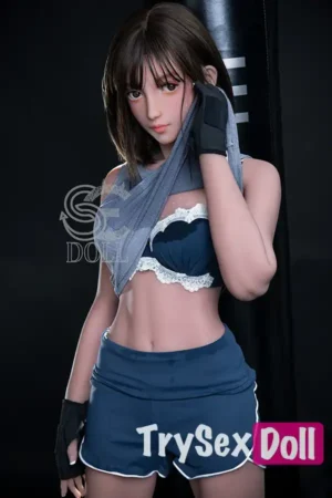 166cm 5ft5 Athletic Body Realistic Sex Dolls Blue Workout Outfit Dolls C Cup