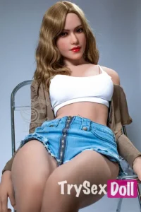 166cm 5ft5 Blonde Cowgirl Shorts Sex Dolls Realistic TPE Love Dolls C Cup