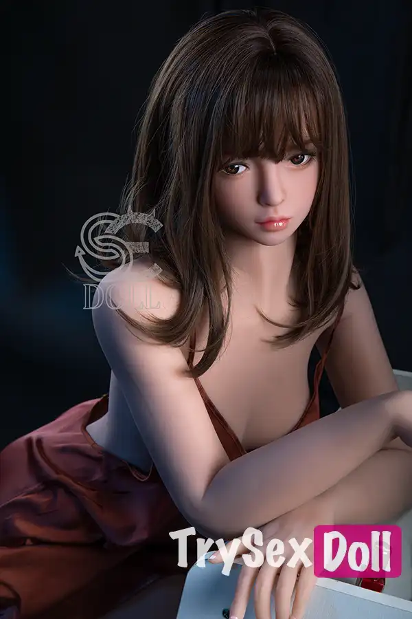 166cm 5ft5 Brown Silk Lingerie Sex Dolls Bedroom Seductive Sex Dolls C Cup