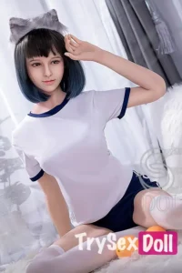 166cm 5ft5 Japanese Gym Uniform Sex Dolls Short Hair Cute Love Dolls C Cup