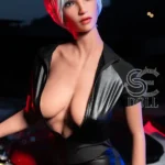 167cm 5ft5 Leather Suit Sexy Love Dolls Night Scene TPE Love Dolls E Cup